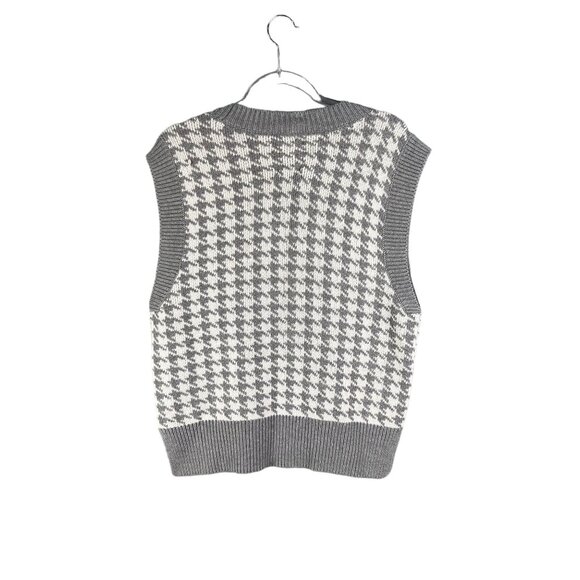 Abercrombie & Fitch Womens S Houndstooth Soft Knit Sweater Vest Cottagecore - Picture 5 of 13